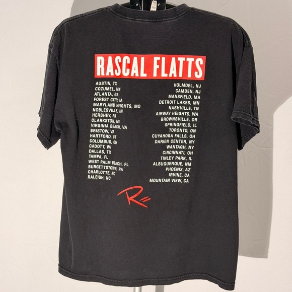 Rascal Flatts Riot Tour 2015 Black T Shirt Mens XL XLarge Concert Music Tee - Picture 2 of 5